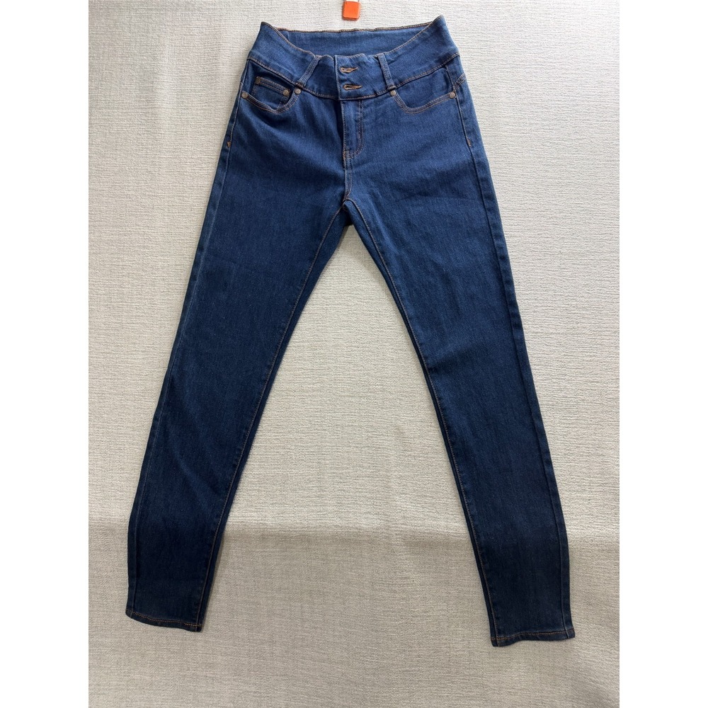 T&Y Fashion Jeans Womens 5/6 Blue Denim Cotton Skinny Leg Medium Wash High Waist